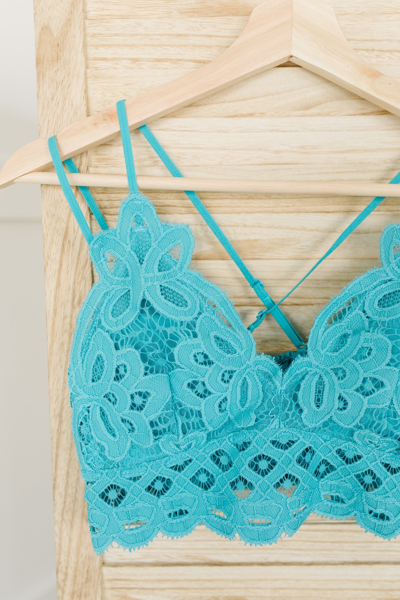 Lacey and Layered Bralette in Harbor Blue