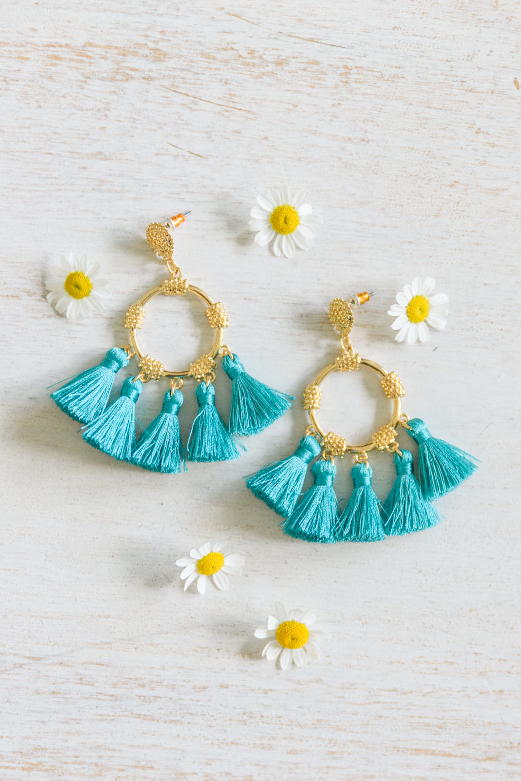 Borrowed Moment Earrings In Teal