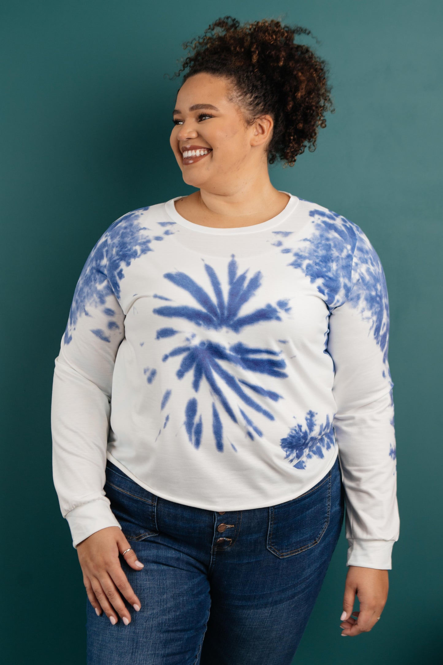 Bursts Of Blue Pullover