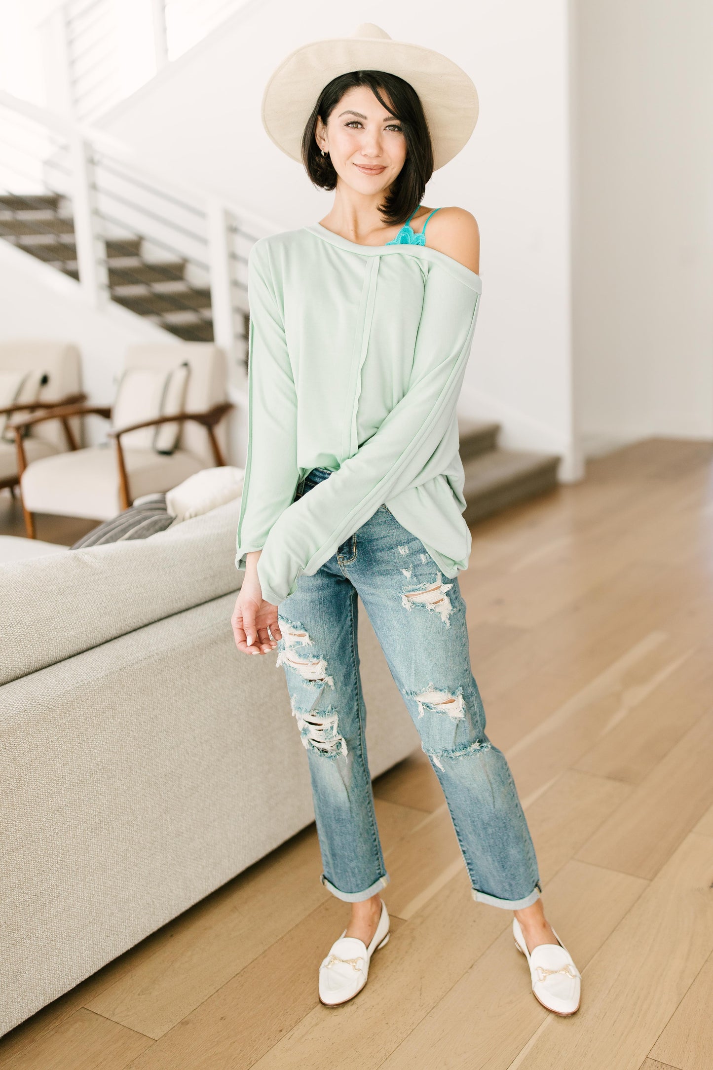 Center Stage Sweater in Sage
