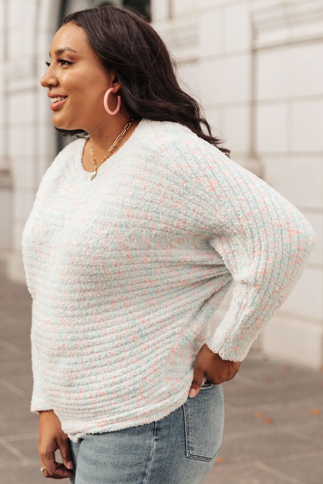 Cotton Candy Dream Sweater in Pink/Blue