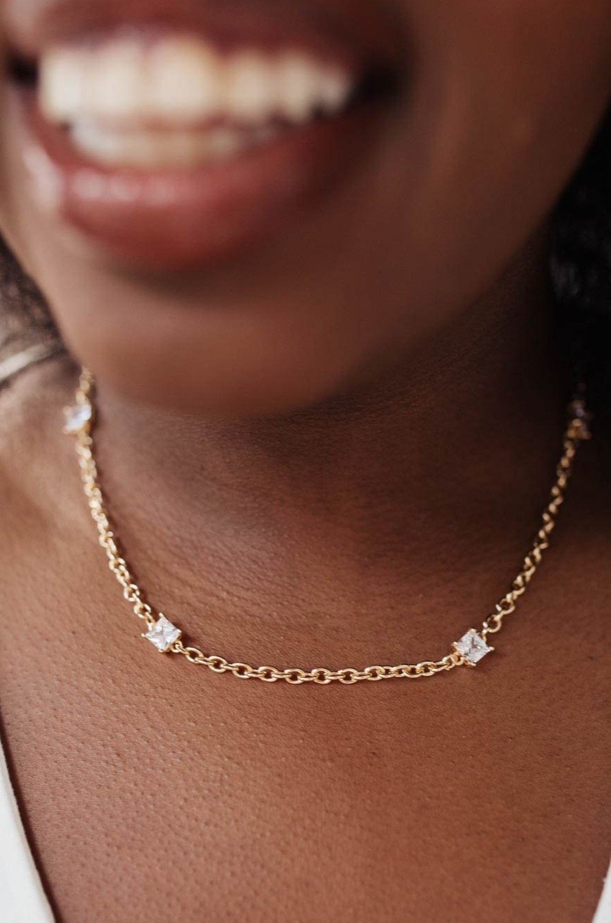 Diamond Stud Necklace