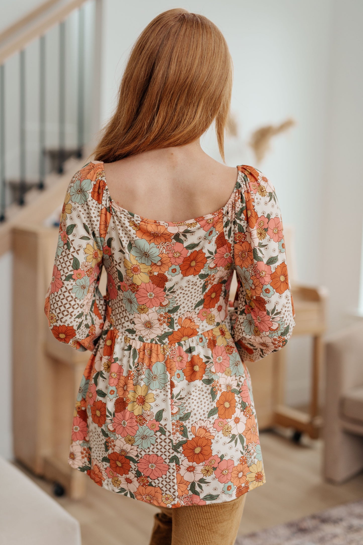 Fall For Florals Babydoll Top