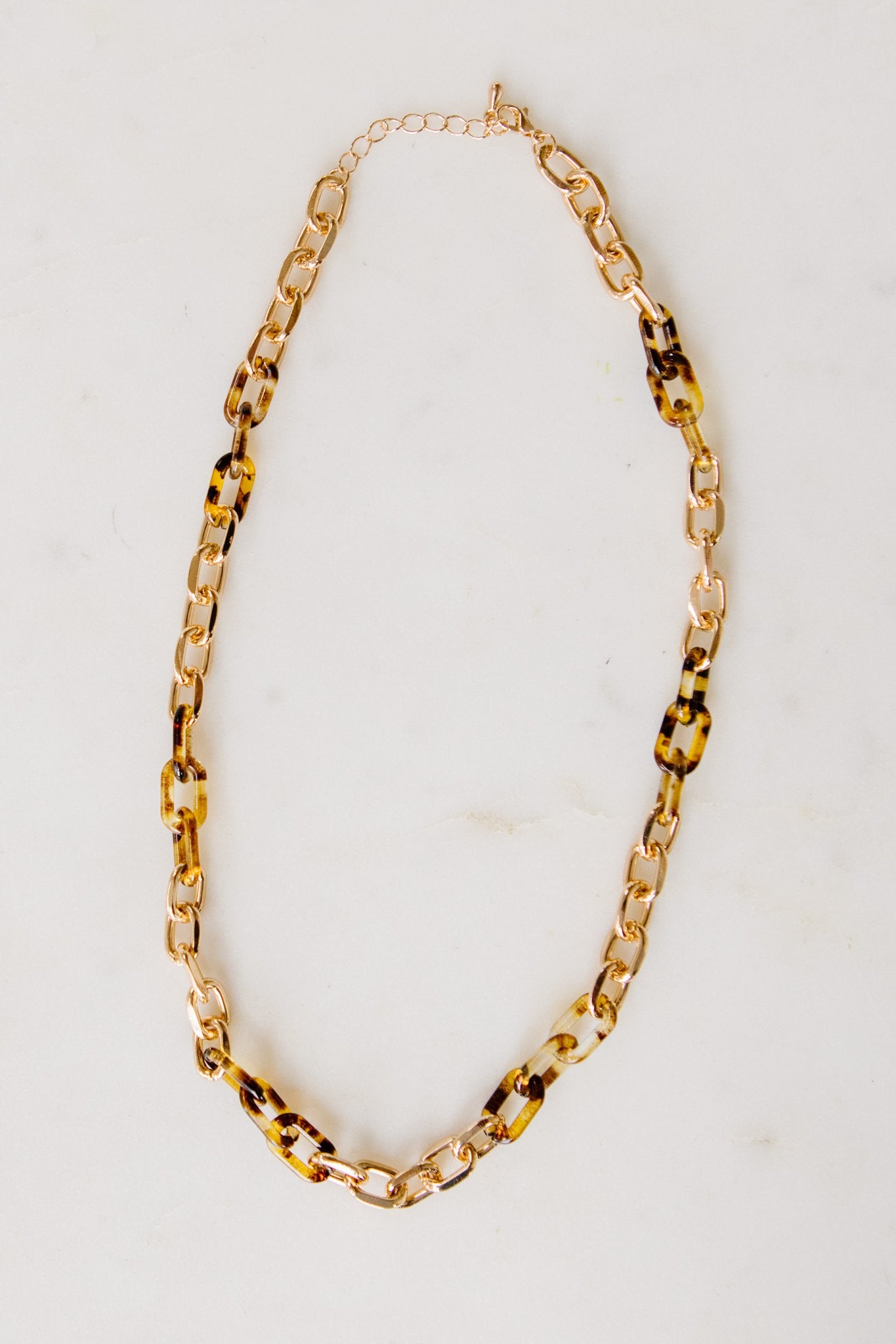Gold & Tortoise Small Chain Necklace
