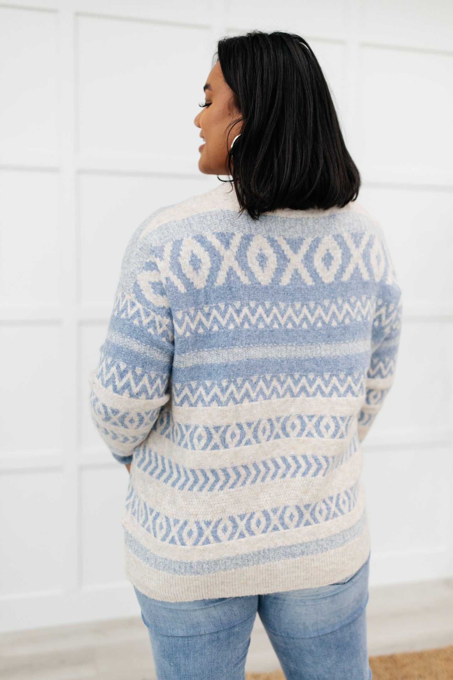 Hugs and Kisses Sweater in Dusty Blue