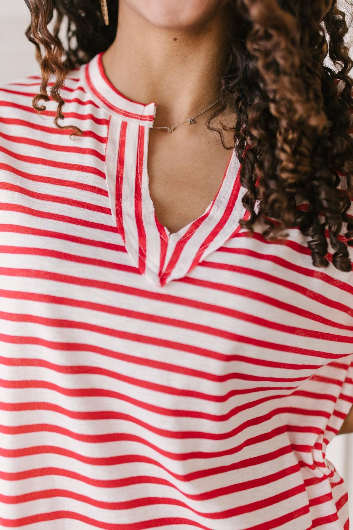 One and Only Stripes Top in Red