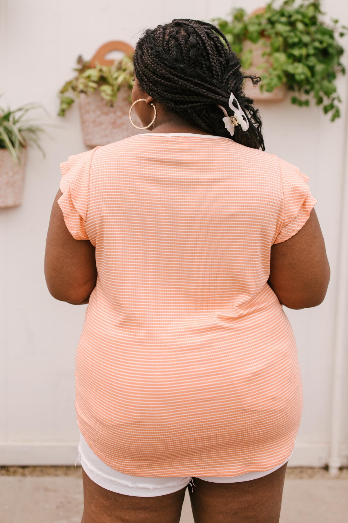Out of Town Top in Apricot