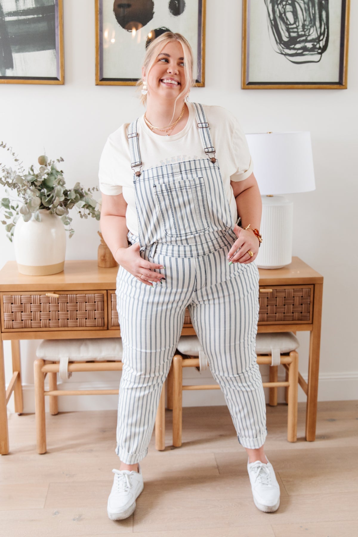 Railroad Stripe Overalls