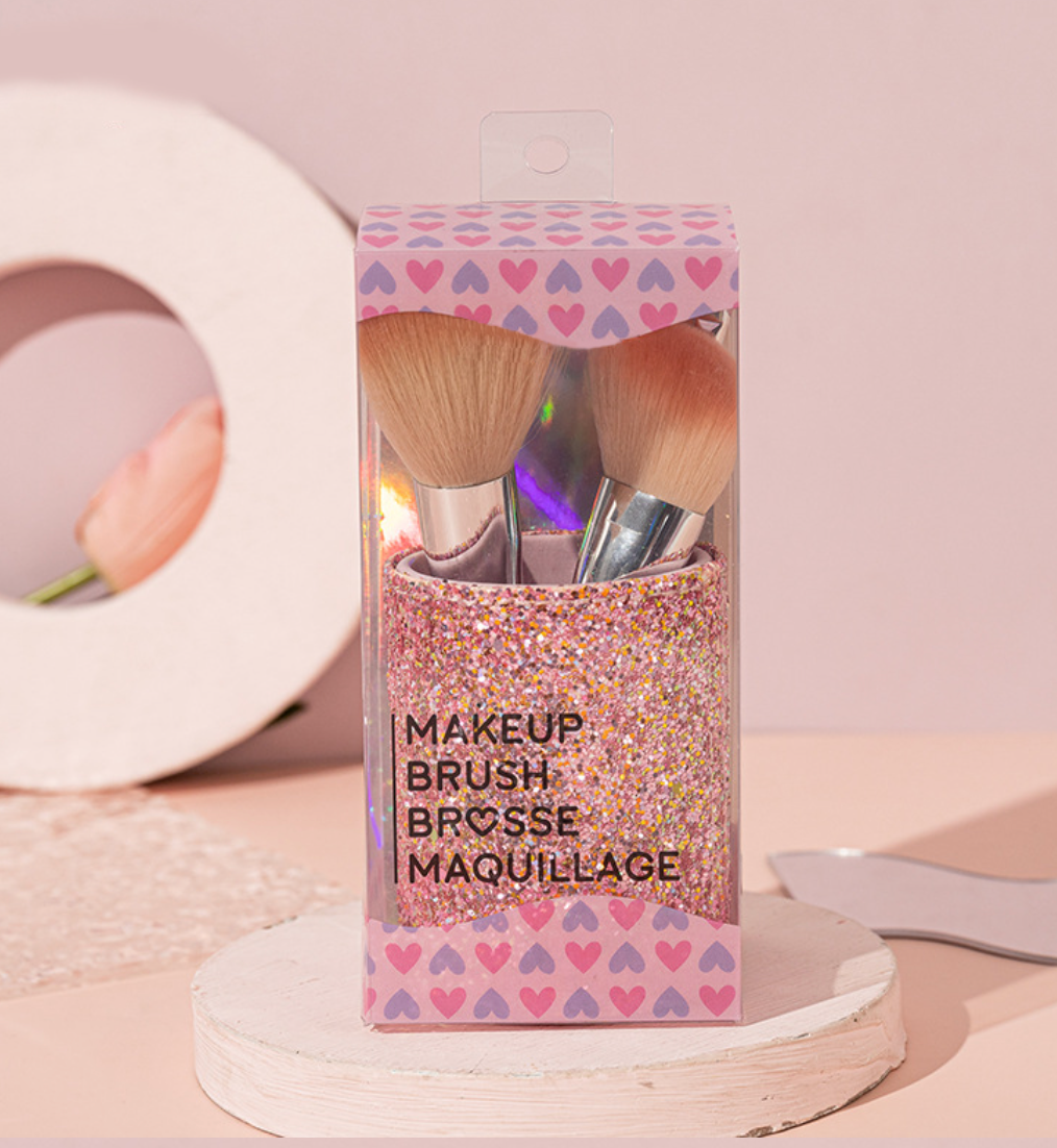 Simply Dazzled Storage and Brush Set in Pink