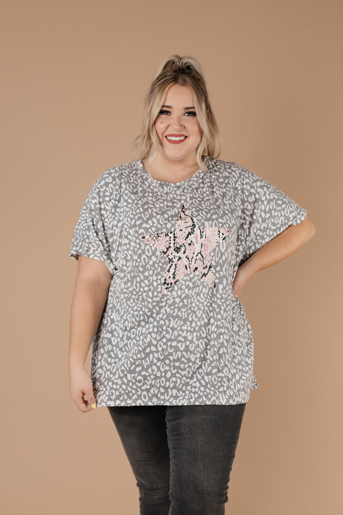 Star Of The Animal Show Top In Charcoal