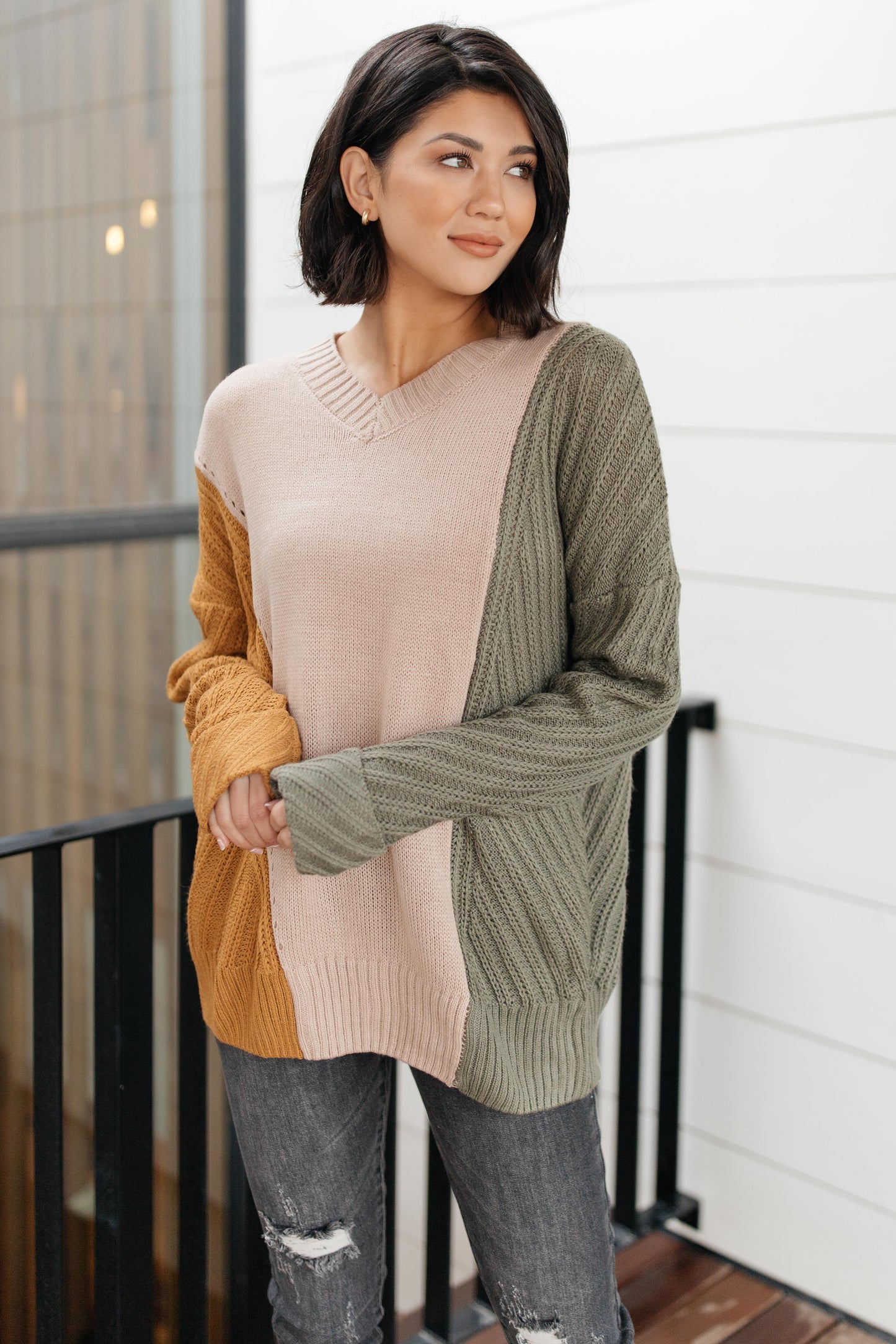 A Sweater With Colors in Taupe