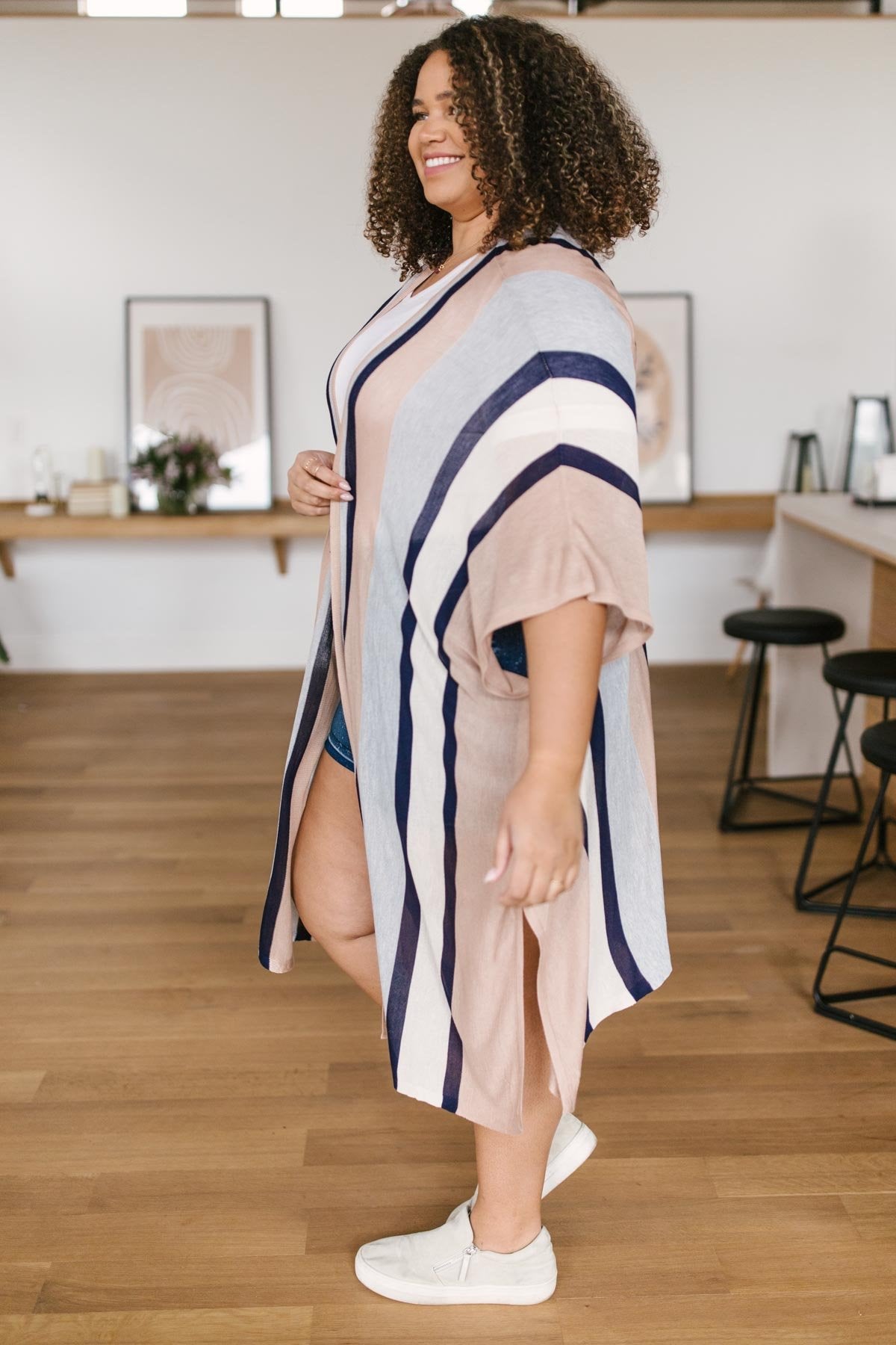 The Addison Striped Kimono
