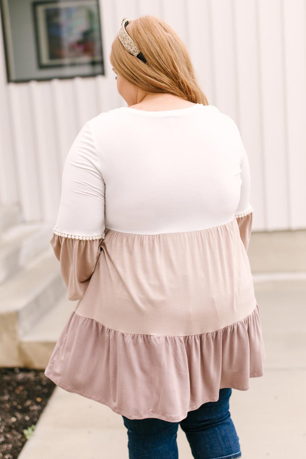 The Fanciful Flowing Top In Mocha