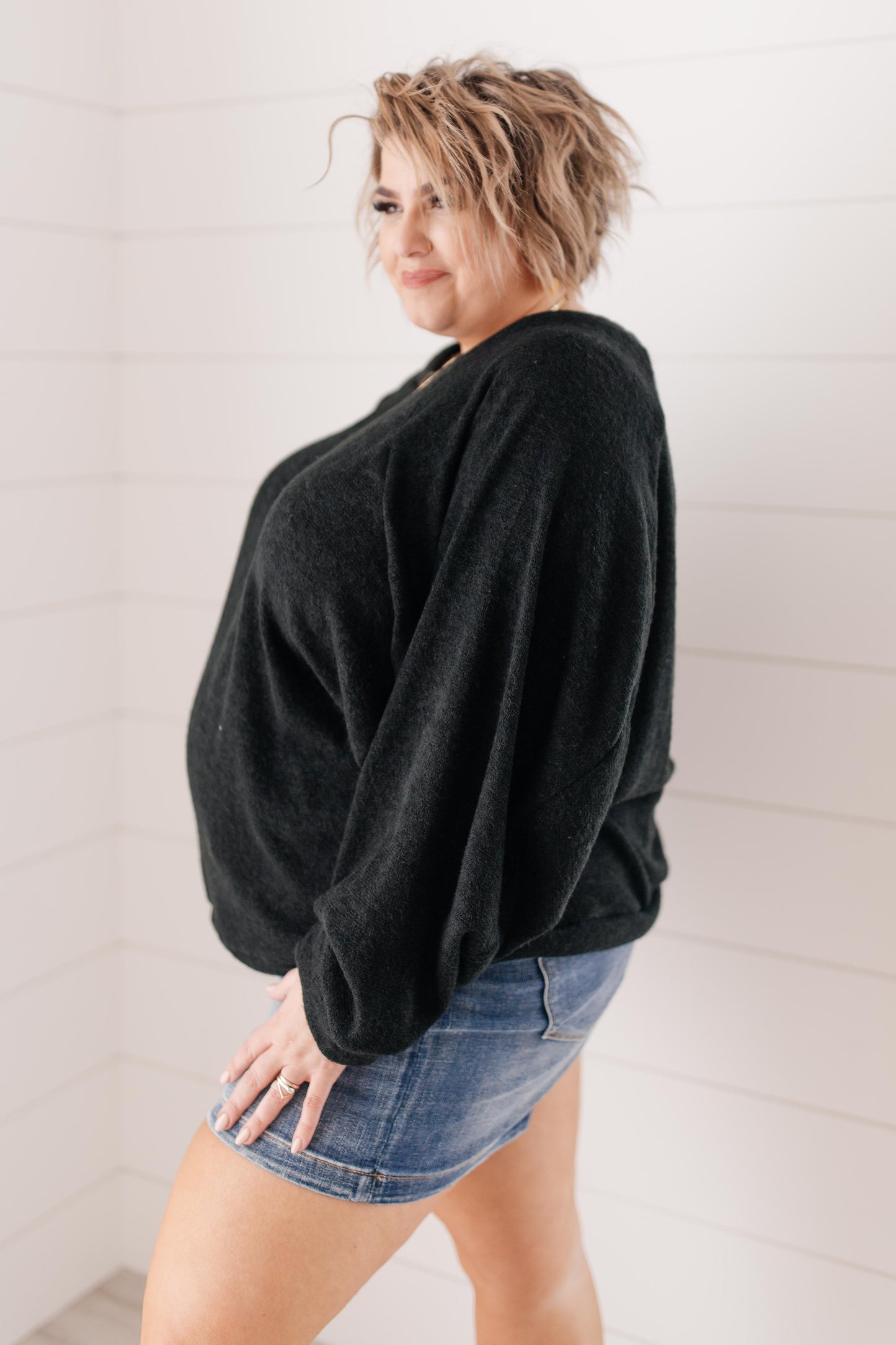 Simple Sass Top in Black