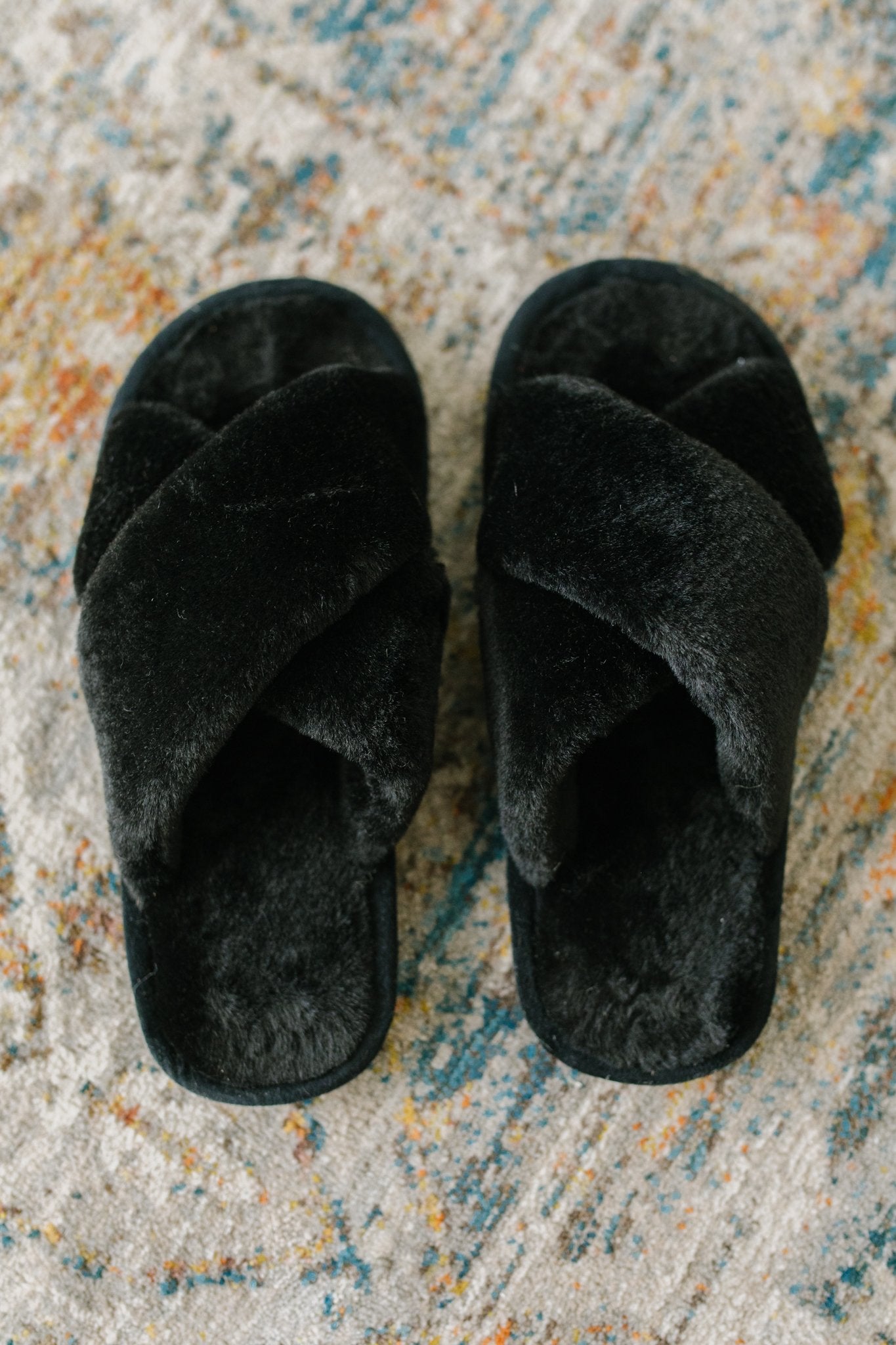 Toasty But Mostly Cozy Black Slippers