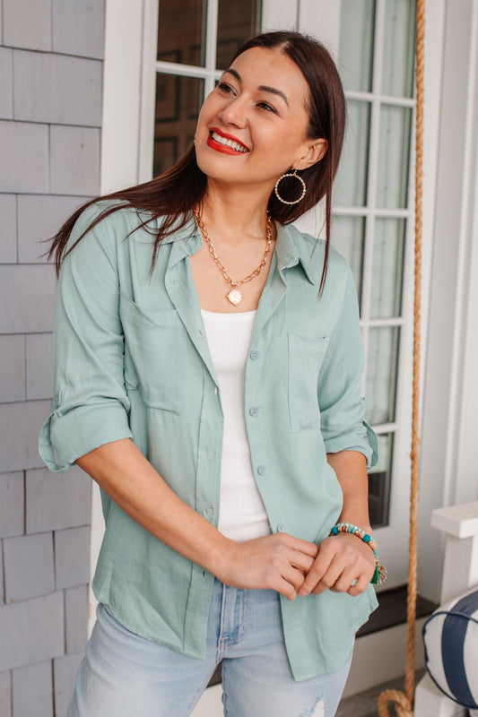 Unwavering Confidence Blouse in Light Blue