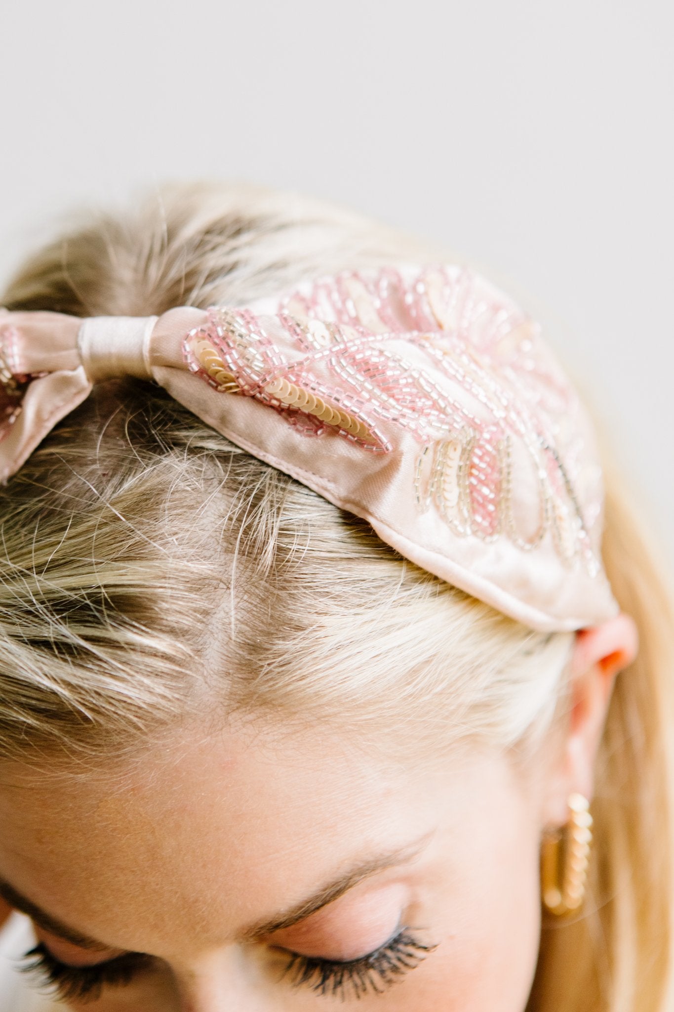 Wilhelmina Beaded Silk Headband